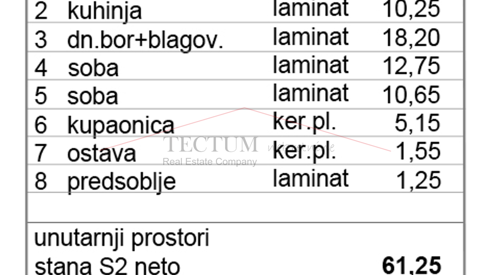 Zagreb, Dubrava, 3-sobni stan 61,25m2 prizemlje!