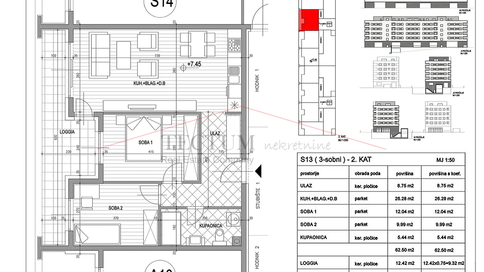 Velika Gorica three-bedroom apartment 96&comma;25m2&comma; 2nd floor&comma; 2990 EUR&sol;m2