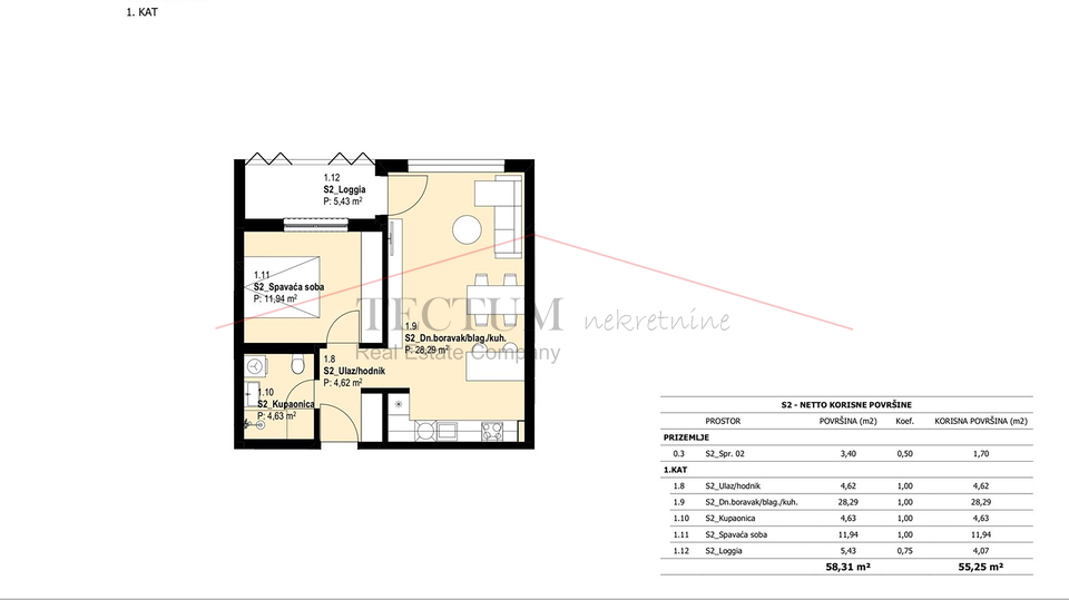 Apartment&comma; 55 m2&comma; For Sale&comma; Velika Gorica - Kurilovec