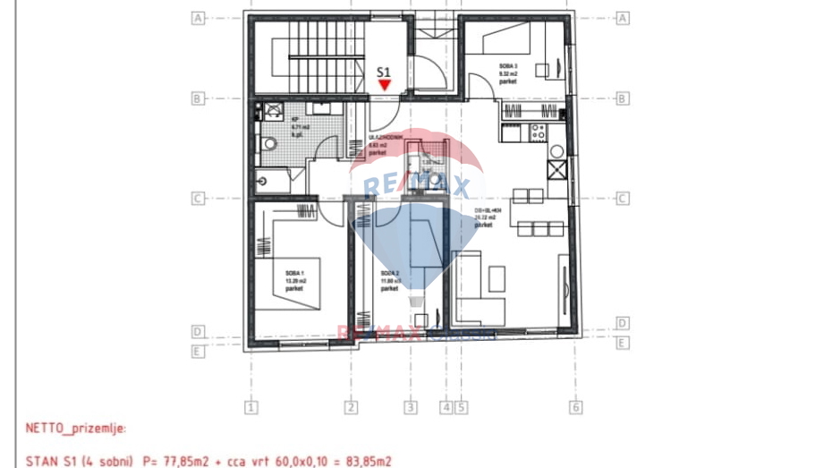 GAJNICE APARTMENT GROUND FLOOR 83.85 M2, NEW BUILDING