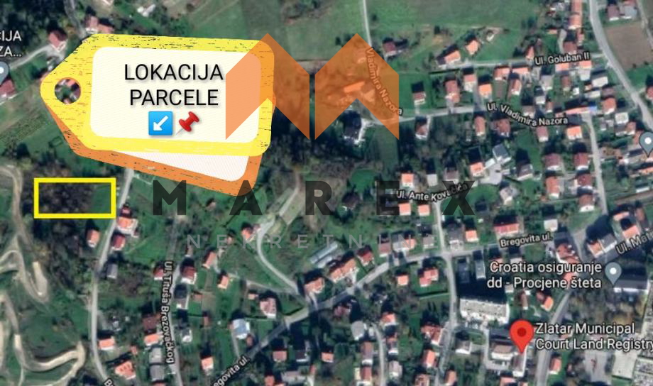 GRAĐEVINSKO ZEMLJIŠTE 1240M2, BREGI ZABOČKI