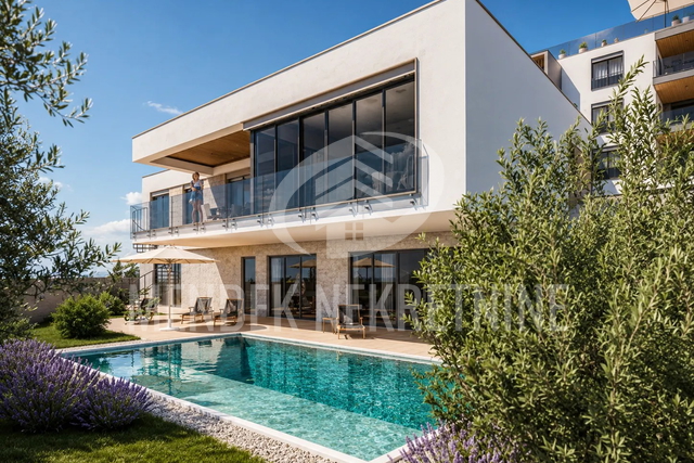 PRIMOŠTEN – luksuzna vila 392 m² s privatnim bazenom, saunom i fitnessom, 100 m od plaže