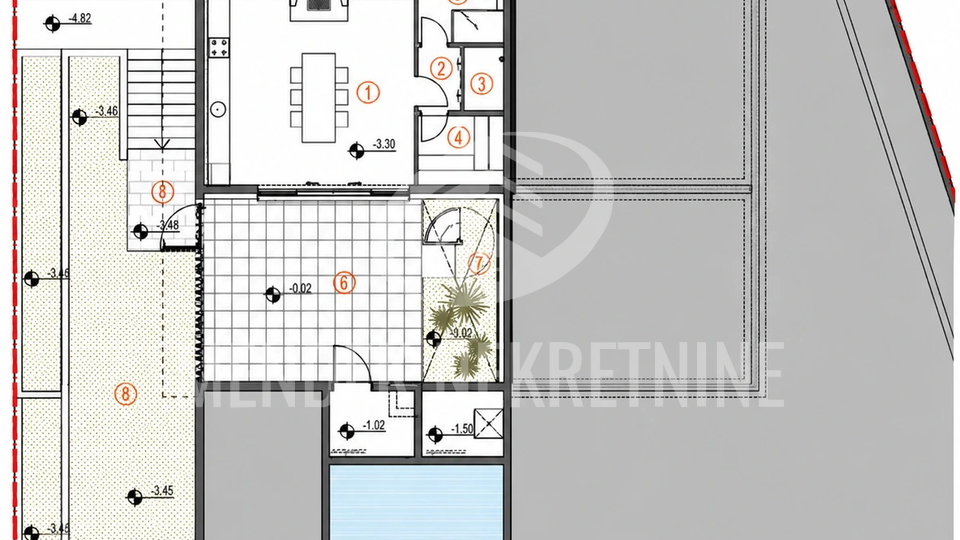 PRIMO&Scaron;TEN &ndash; luksuzna vila 369 m&sup2; s privatnim bazenom&comma; saunom i velikim terasama&comma; 100 m od pla&zcaron;e