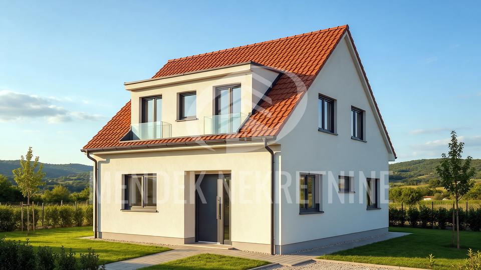 VELIKA JELSA&comma; Karlovac &ndash; gra&dstrok;evinsko zemlji&scaron;te cca 545 m&sup2; s gotovim projektom ku&cacute;e 142 m&sup2; i pravomo&cacute;nom gra&dstrok;evinskom dozvolom