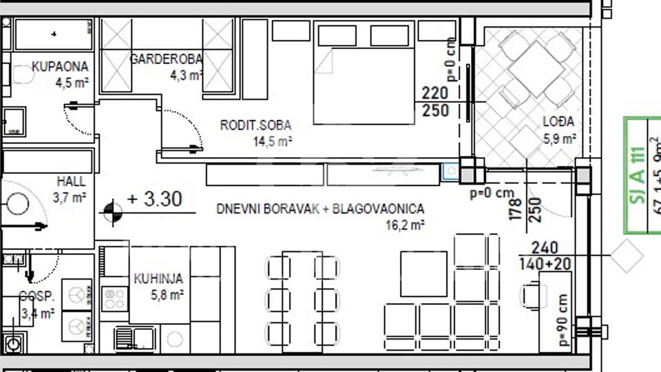 Wohnung, 71 m2, Verkauf, Čakovec - Globetka