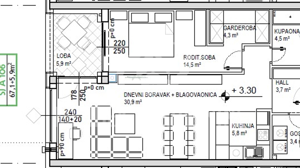 Appartamento, 102 m2, Vendita, Čakovec - Globetka