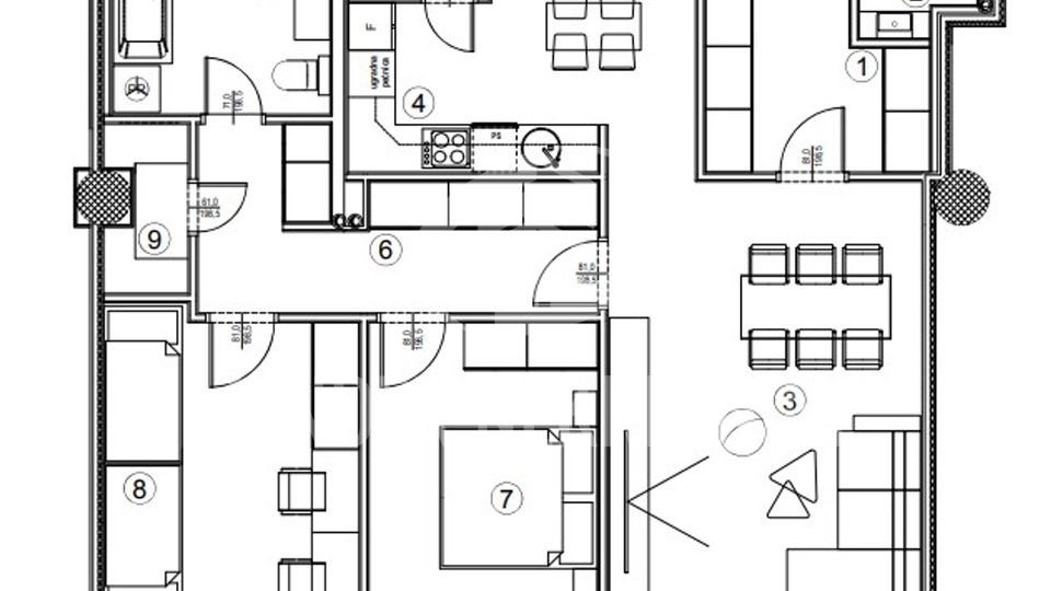 3 soban stan 95 m2, 5. kat, Varaždin, prodaja