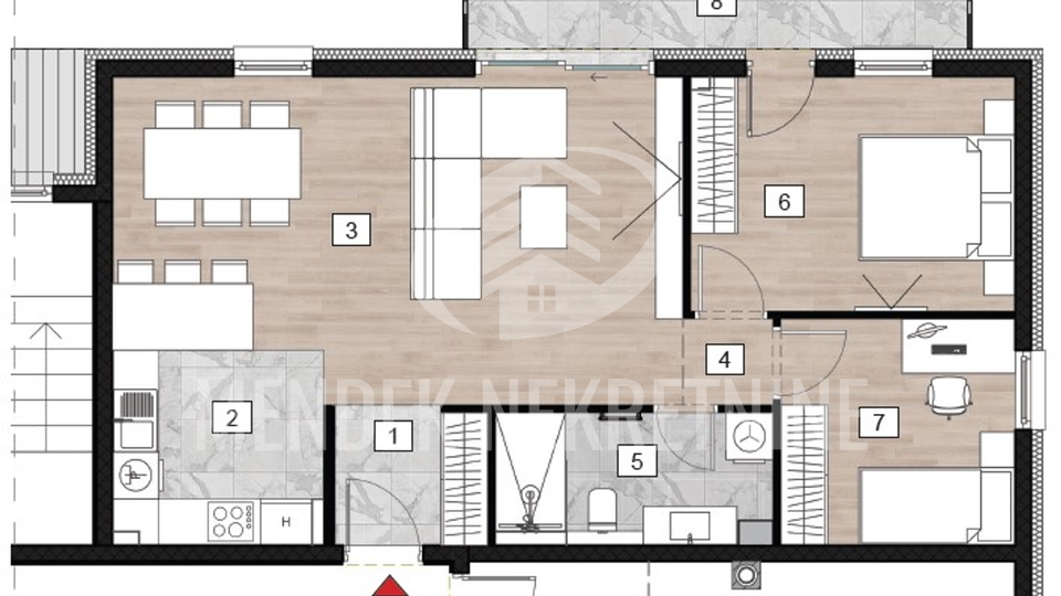 ISKORISTE PRILIKU I REZERVIRAJTE SVOJ STAN UZ DRAVSKU PARK ŠUMU! 3 soban stan 72,75 m2, na 2. katu, Varaždin, Banfica, prodaja