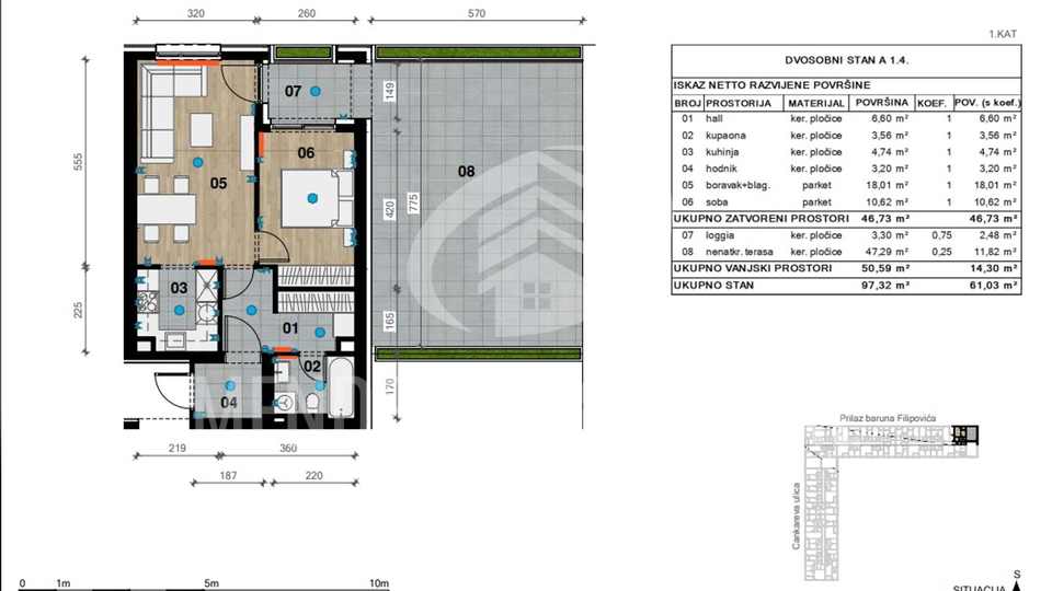 Apartment, 61 m2, For Sale, Črnomerec