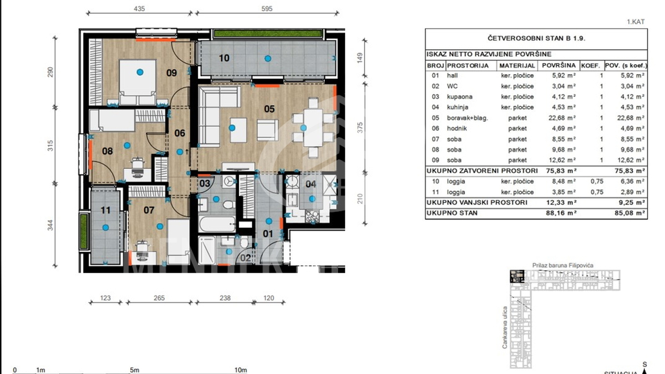 Appartamento, 85 m2, Vendita, Črnomerec