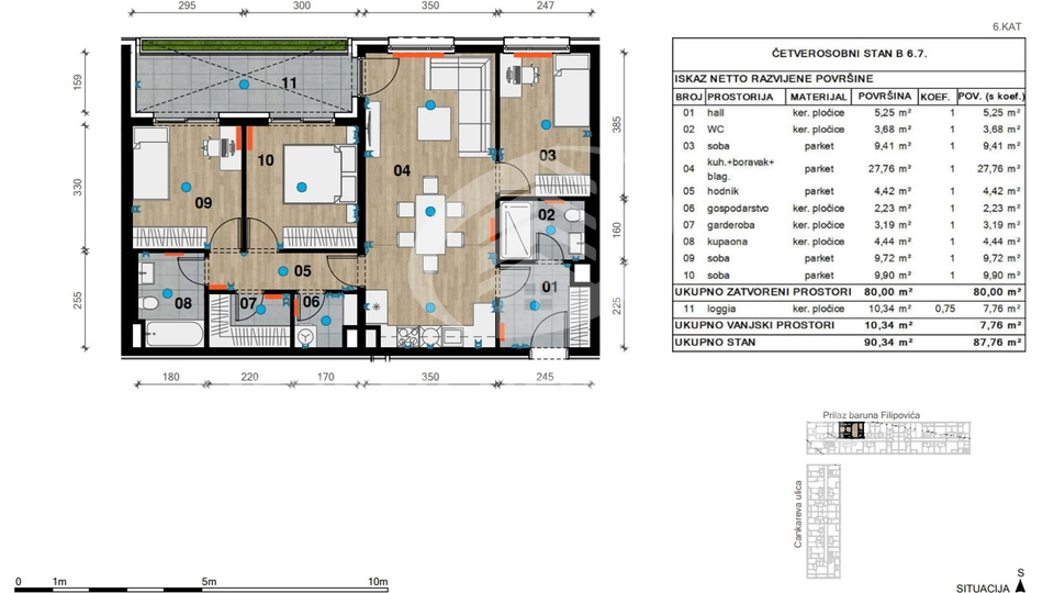 Wohnung, 87 m2, Verkauf, Črnomerec