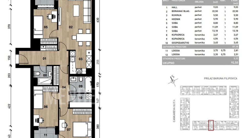 Apartment, 92 m2, For Sale, Črnomerec