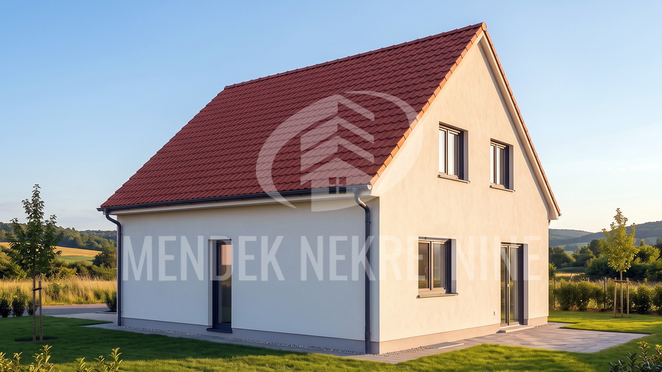 VELIKA JELSA&comma; Karlovac &ndash; gra&dstrok;evinsko zemlji&scaron;te cca 545 m&sup2; s gotovim projektom ku&cacute;e 142 m&sup2; i pravomo&cacute;nom gra&dstrok;evinskom dozvolom