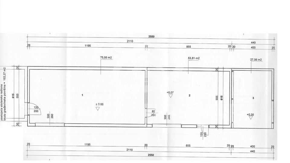 HALA OD 160 m2 - LJUBEŠĆICA