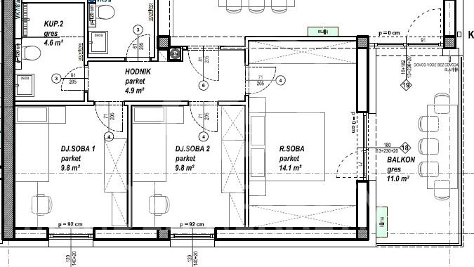 Wohnung&comma; 104 m2&comma; Verkauf&comma; &Ccaron;akovec - Globetka