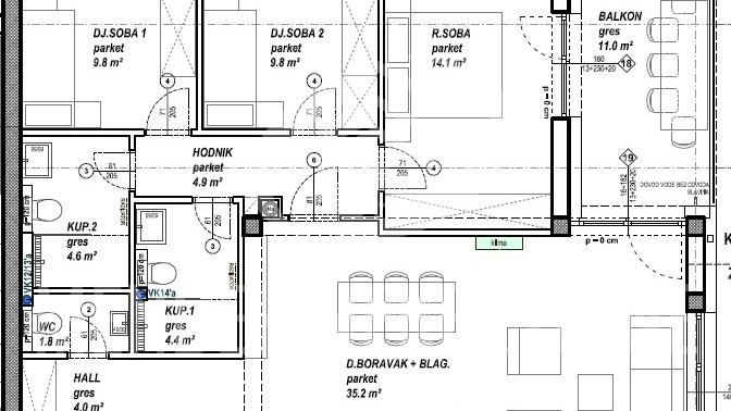 Apartment&comma; 104 m2&comma; For Sale&comma; &Ccaron;akovec - Globetka