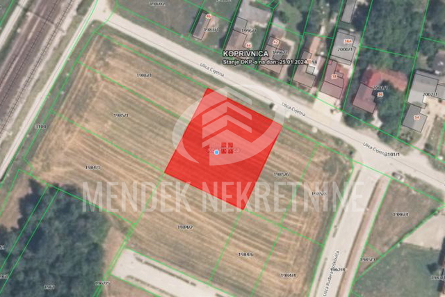 Land, 1183 m2, For Sale, Koprivnica - Dubovec