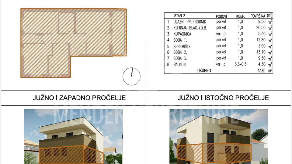 Apartment&comma; 77 m2&comma; For Sale&comma; Vara&zcaron;din - Bronx