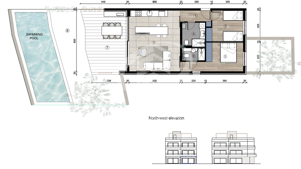 Holiday Apartment, 85 m2, For Sale, Povljana