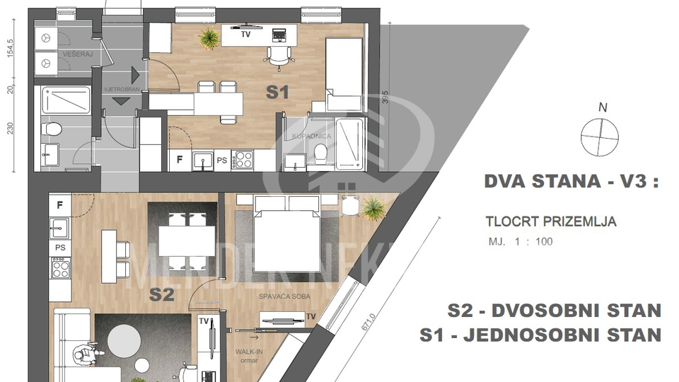 Apartment&comma; 81 m2&comma; For Sale&comma; Vara&zcaron;din - Centar