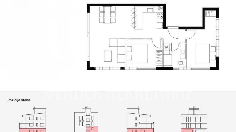 Wohnung, 102 m2, Verkauf, Zadar-okolica - Petrčane