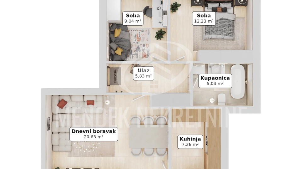 Appartamento&comma; 79 m2&comma; Vendita&comma; Tre&scaron;njevka - Jug - Jarun