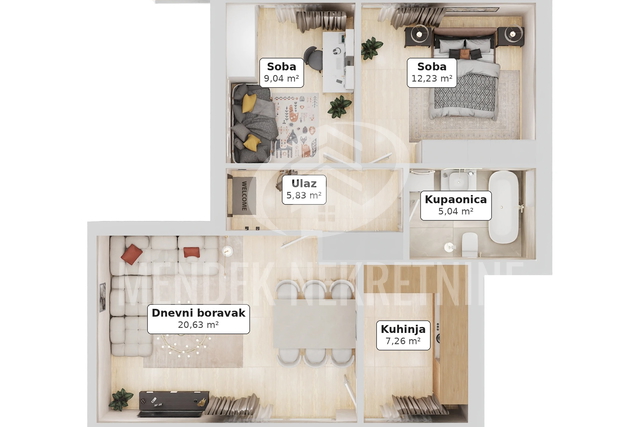 Appartamento, 79 m2, Vendita, Trešnjevka - Jug - Jarun