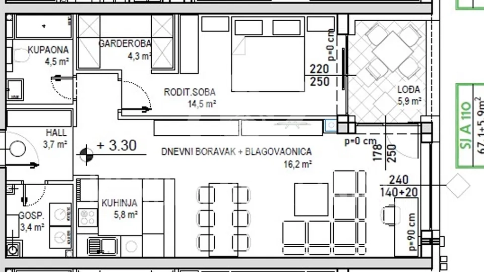 Apartment, 71 m2, For Sale, Čakovec - Globetka