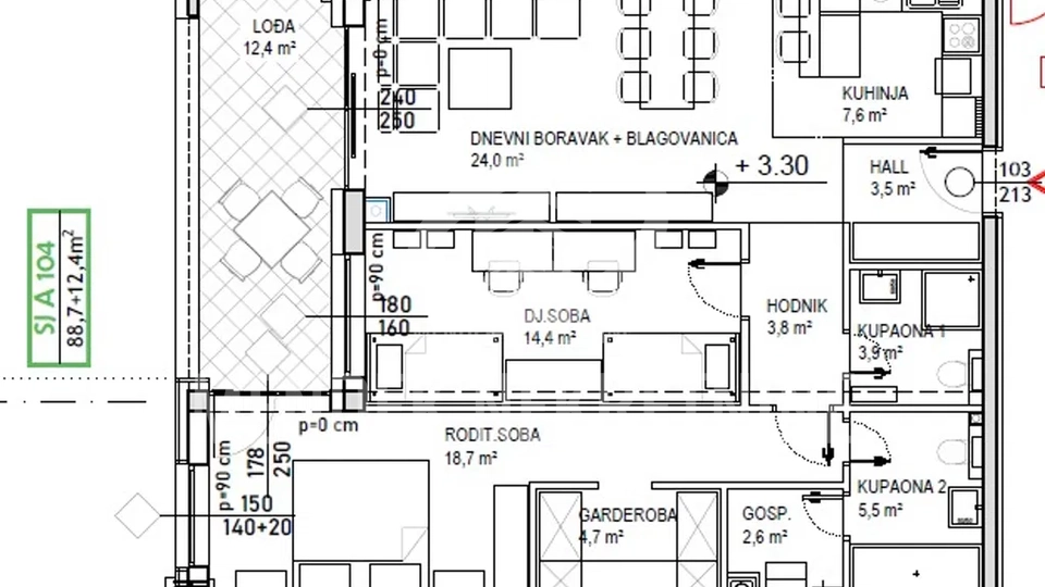 Apartment, 98 m2, For Sale, Čakovec - Globetka