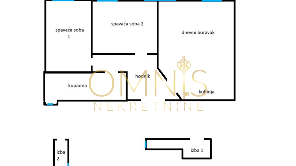 Rijeka - Centar, Dvosoban stan s dvije ostave – idealno za investiciju i apartmane