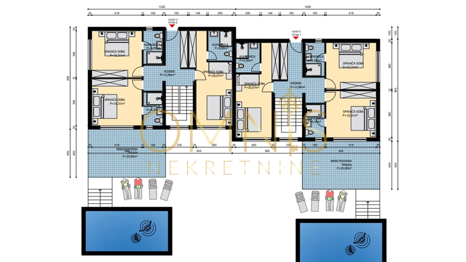 Istra, Labin - građevinsko zemljište 1074m2 s građ. dozvolom