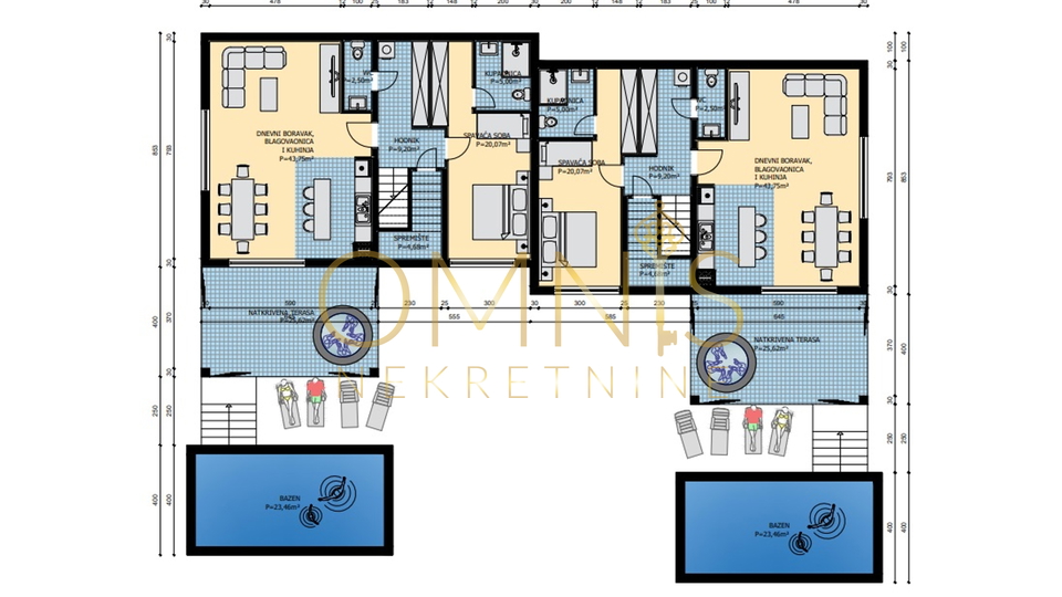 Istra, Labin - građevinsko zemljište 1074m2 s građ. dozvolom