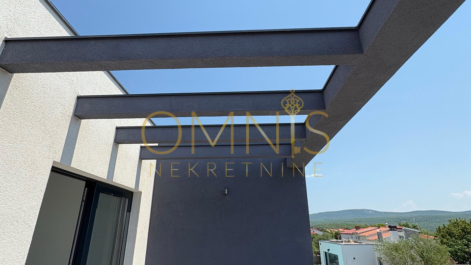OTOK KRK, GRAD KRK (okolica) – Moderna luksuzna vila s bazenom i pogledom na more