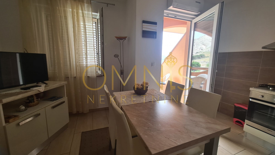 Pag, Metajna ,apartman, 1SKL, 42m2, balkon!
