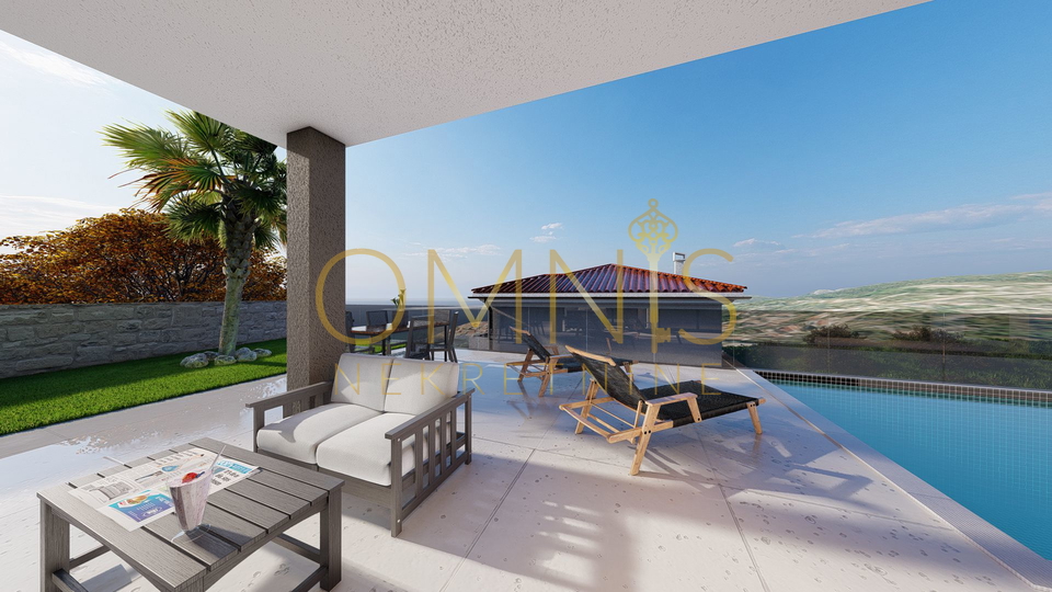 Island of Krk, luxury apartment, 113 m², with a swimming pool!
