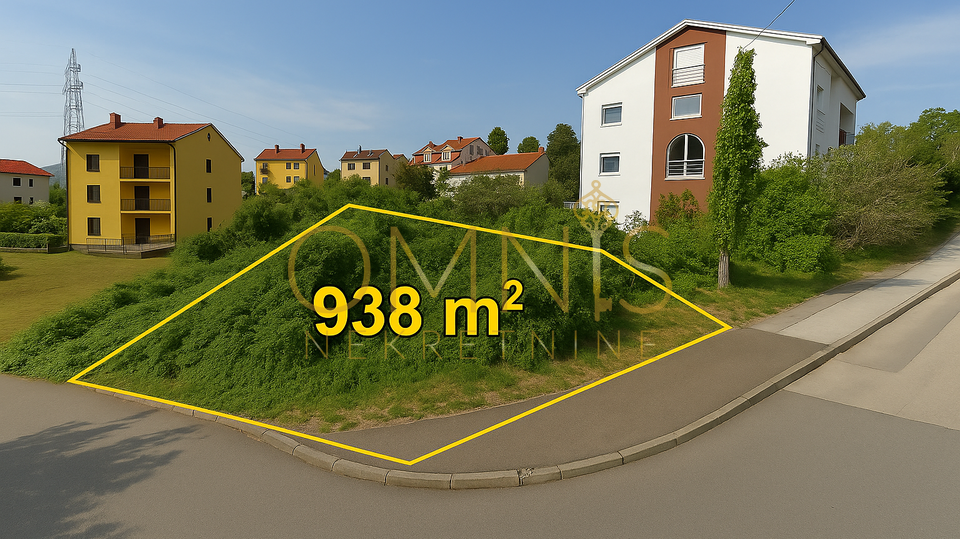 Građevinsko zemljište 938 m² – Marinići, odlična lokacija