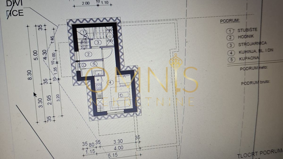 Kuća s pogledom na more – započeta gradnja 212 m², mirna lokacija Kastav