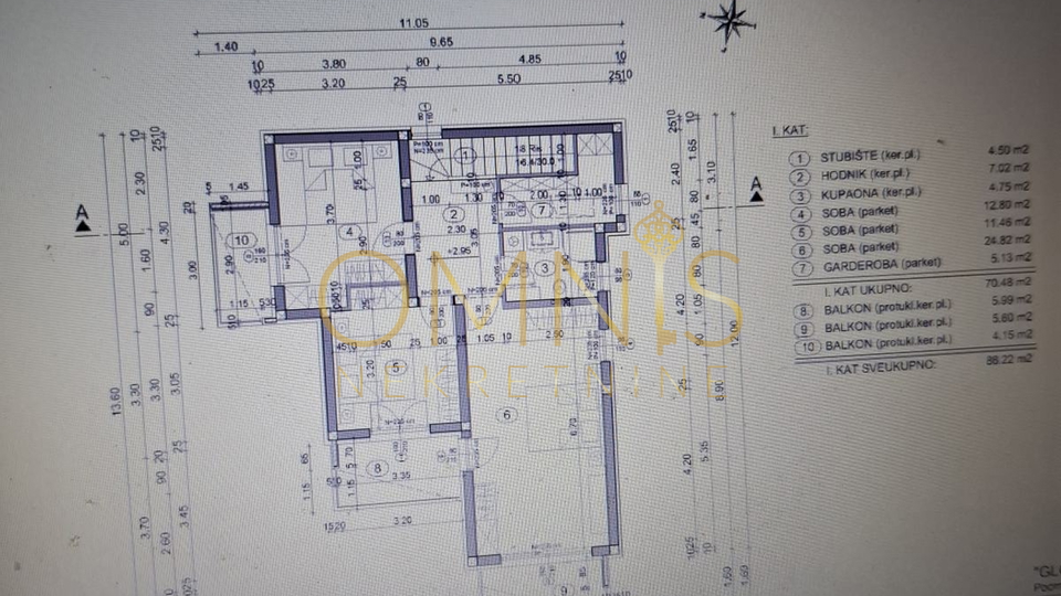Kuća s pogledom na more – započeta gradnja 212 m², mirna lokacija Kastav