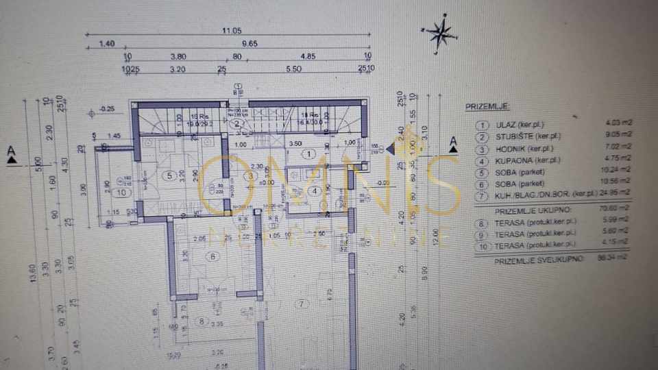 Kuća s pogledom na more – započeta gradnja 212 m², mirna lokacija Kastav