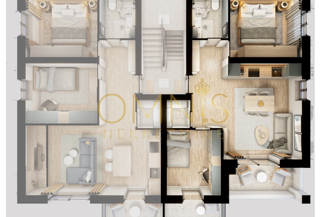 VISKOVO – NEW CONSTRUCTION, NORD BUILDING, 2 BEDROOMS + DINING ROOM, 59 m²