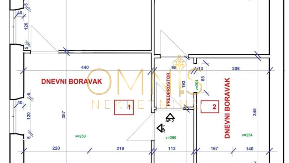Prodaja: Dva potpuno uređena apartmana u centru Rijeke, Korzo – 82 m²