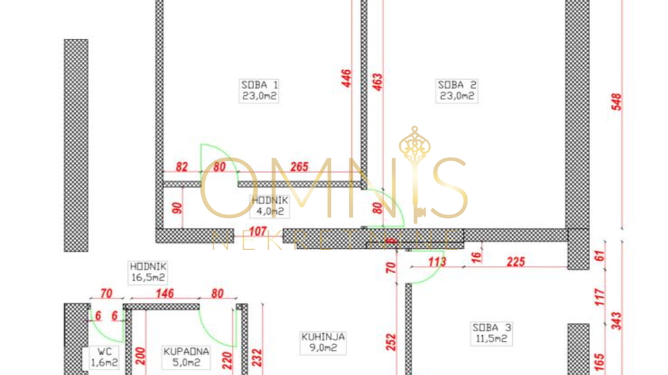 TROSOBNI STAN - VOJAK, 97 m² (PRODAJA)