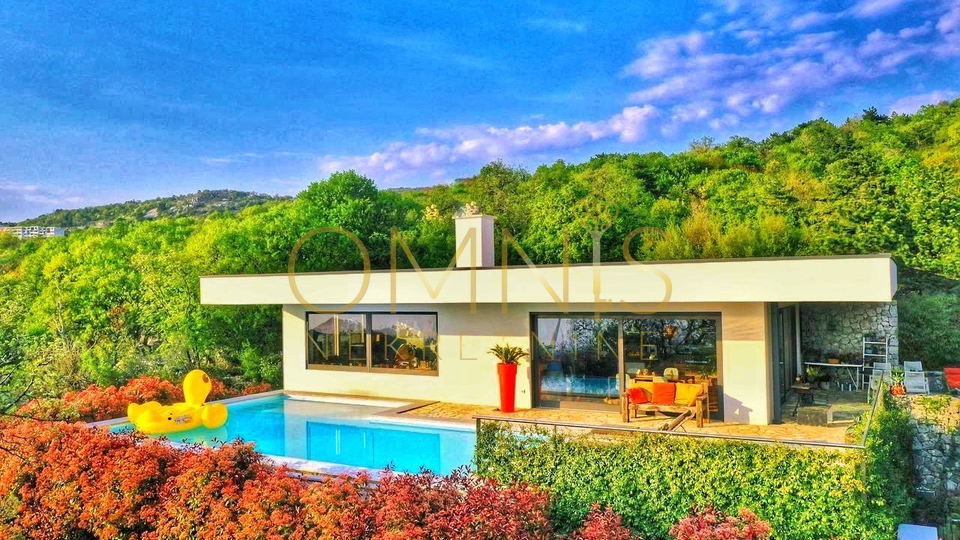 Villa iz snova u Kostreni s infinity bazenom u borovoj šumi (prodaja)