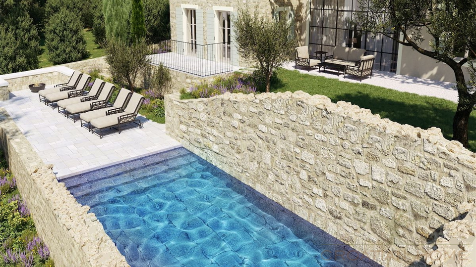 Mediterrane Luxusvilla mit Pool und atemberaubenden Blick in die Natur und ins Gr&uuml;ne