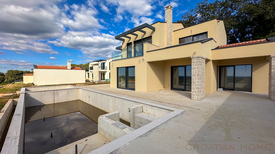 Moderne Villa im ruhigen istrischen Dorf &ndash; Harmonie aus Natur&comma; Meerblick und h&ouml;chster Bauqualit&auml;t