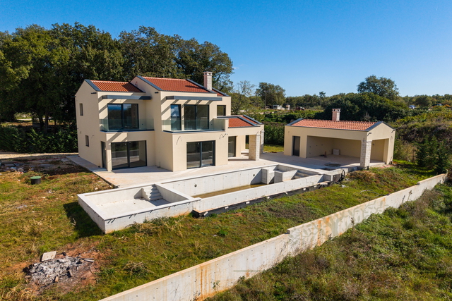 Moderne Villa im ruhigen istrischen Dorf – Harmonie aus Natur, Meerblick und höchster Bauqualität
