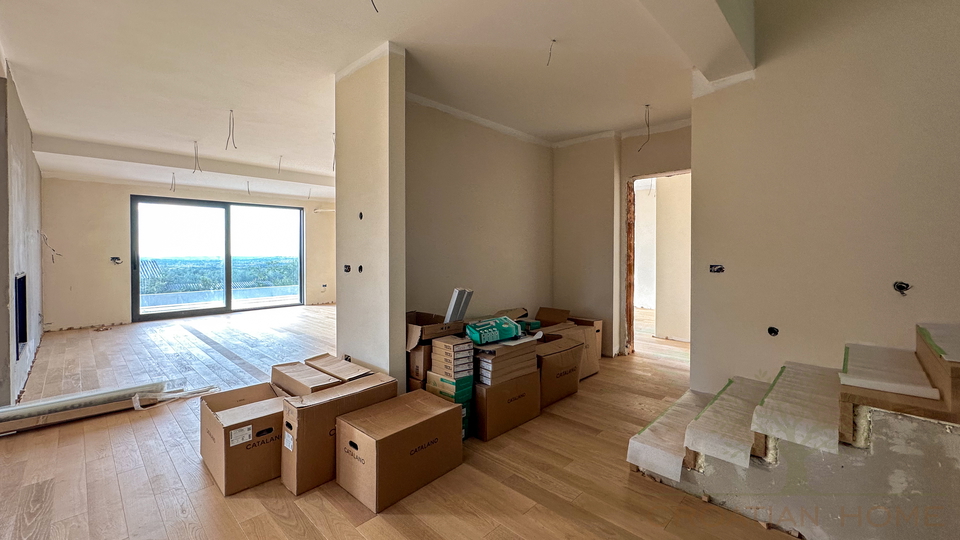 Moderne Villa im ruhigen istrischen Dorf &ndash; Harmonie aus Natur&comma; Meerblick und h&ouml;chster Bauqualit&auml;t