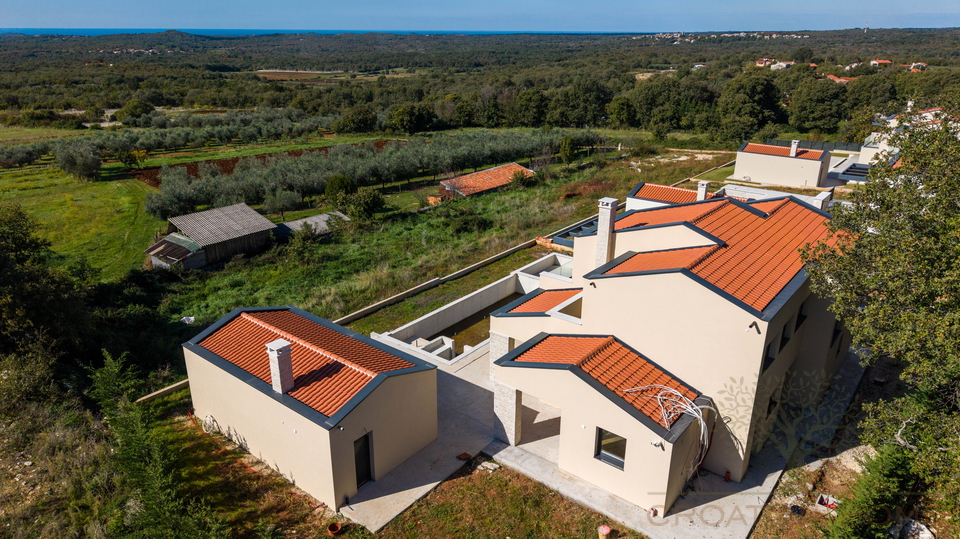 Moderne Villa im ruhigen istrischen Dorf &ndash; Harmonie aus Natur&comma; Meerblick und h&ouml;chster Bauqualit&auml;t