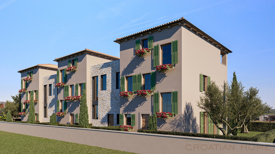 Reihenhaus mit 50 m2 Garten bei Porec und nur 2500 m vom Meer - S4