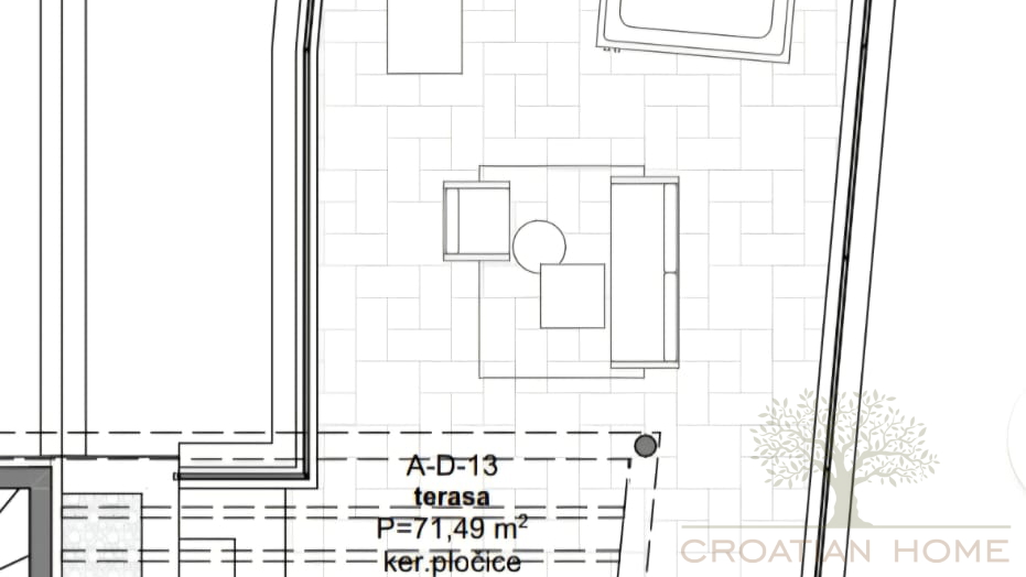 PENTHOUSE IN POREC MIT 3 SCHLAFZIMMER GROSSER DACHTERASSE MIT MEERBLICK UND KELLER